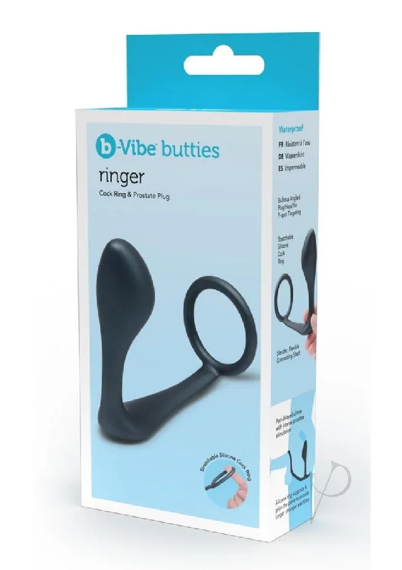 cock ring for mutual fun-B-vibe Ringer C-ring Plug Black