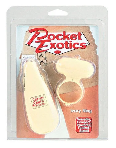 cock ring with pure vibes-Pocket Exotics Vibrating Love Ring - Ivory