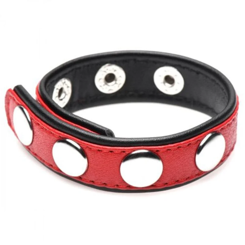 cock ring with zip joy-Strict Leather Cock Gear Speed Snap Cock Ring Red