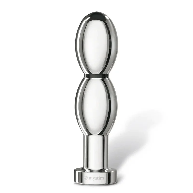 thin silicone gold dildo-MyStim Oh Thello EStim Aluminium Dildo