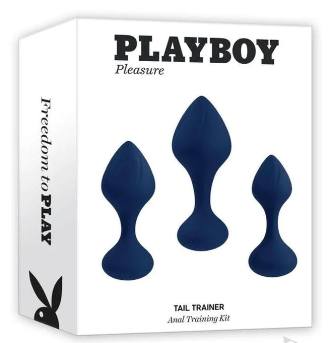 Anal toys for anal calm-Playboy ''Tail Trainer'' 3pc Anal Set