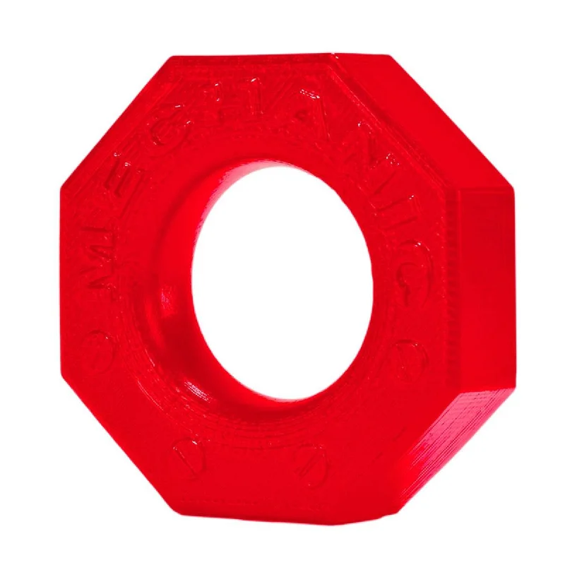 cock ring with ribbed fun-Prowler Red By Oxballs Mechanic Cock Ring Red