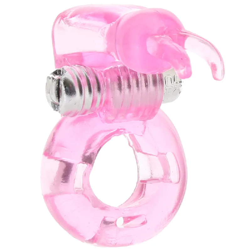 cock ring with quiet buzz-Basic Essentials Bunny Enhancer Vibrating Cock Ring