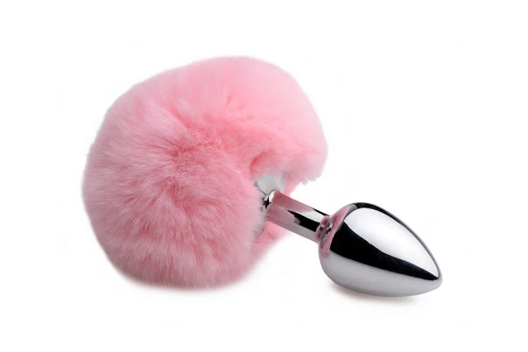 Anal toys for wild fun-Fluffy Bunny Tail Anal Plug