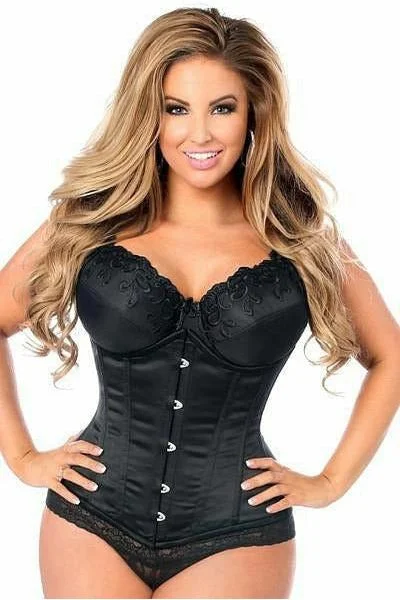 corset with dotted lace-Lavish Satin Underbust Corset