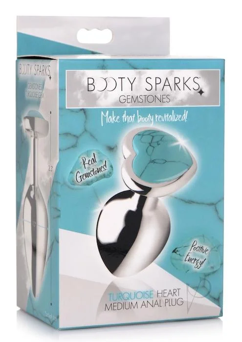 Top anal toys for fun-BootySparks ''Heart'' Gem Plug Turq/Med