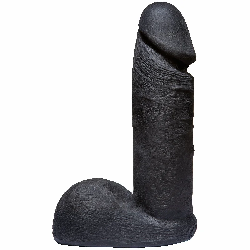 thick silicone veined dildo-Vac U Lock Code Black 6in Ultraskyn Cock