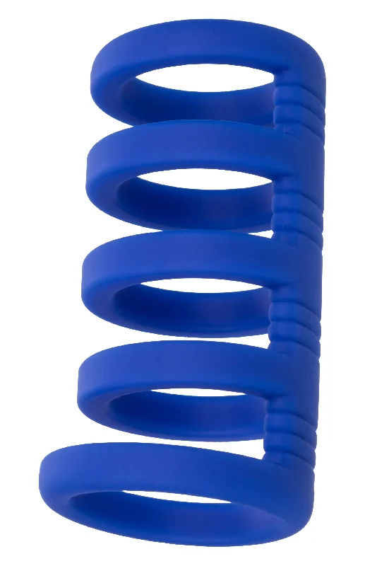 cock ring with grooved joy-Admiral Xtreme Cock Cage - Blue