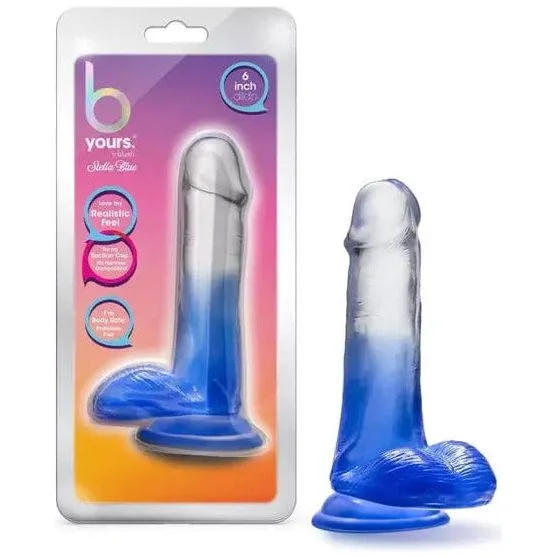 firm silicone straight dildo-Dildo - B Yours - Stella Blue 6.5 pouces - Blue