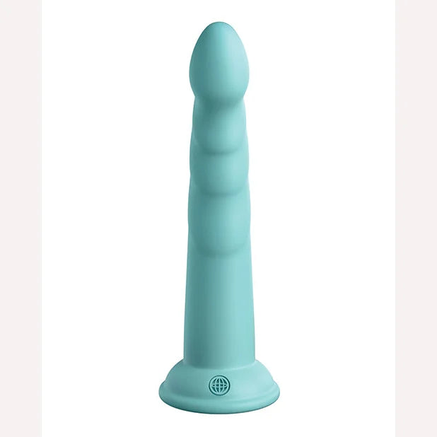 straight rubber matte dildo-Dillio Platinum 7in Slim Seven Teal