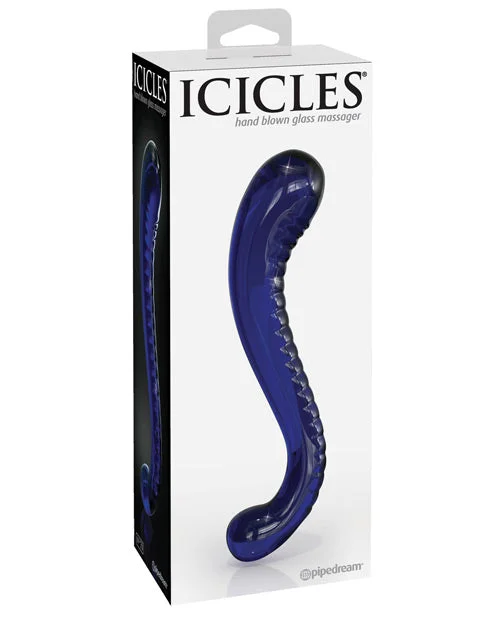 thick rubber lifelike dildo-Icicles Hand Blown Glass G-spot Dildo - Pink