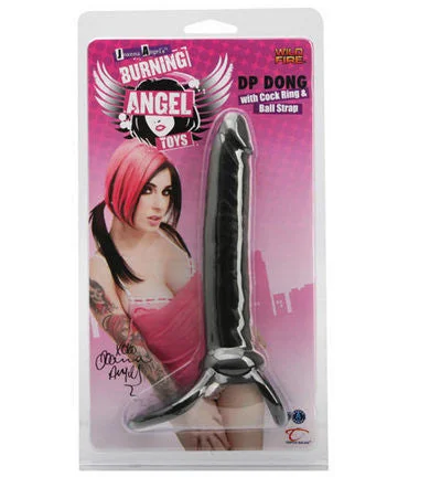 cock ring for entry fun-Wildfire Joanna Angel Dp Dong With Cock Ring And Ball Strap