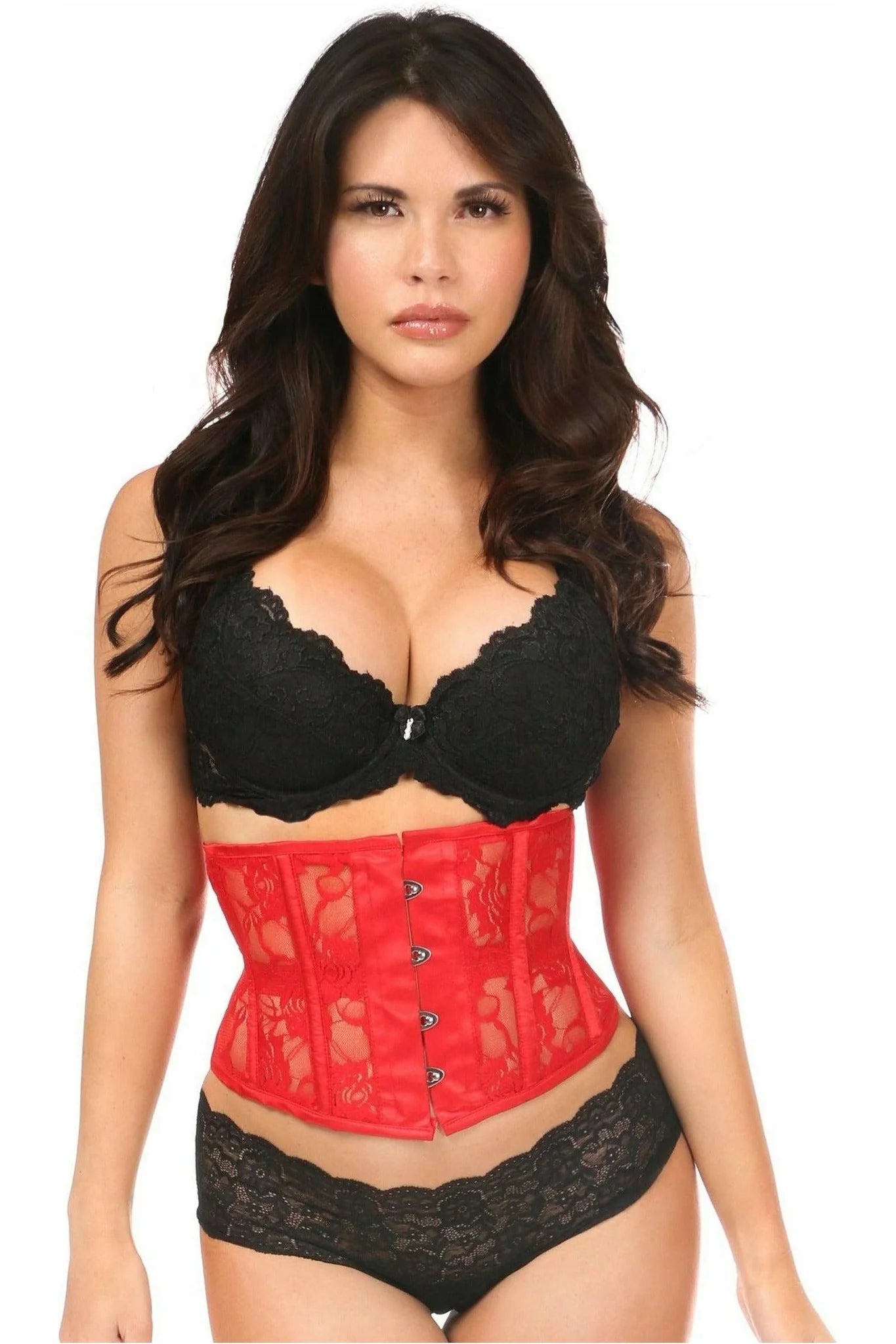 corset for sleek figure-Lavish Sheer Lace Waist Corset