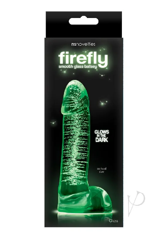 thin silicone fantasy dildo-Firefly Glass Smooth Ballsey Dildo 4 Cl