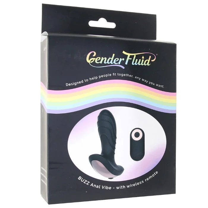 Anal toys with groove joy-Gender Fluid ''Buzz'' Remote Anal Vibe