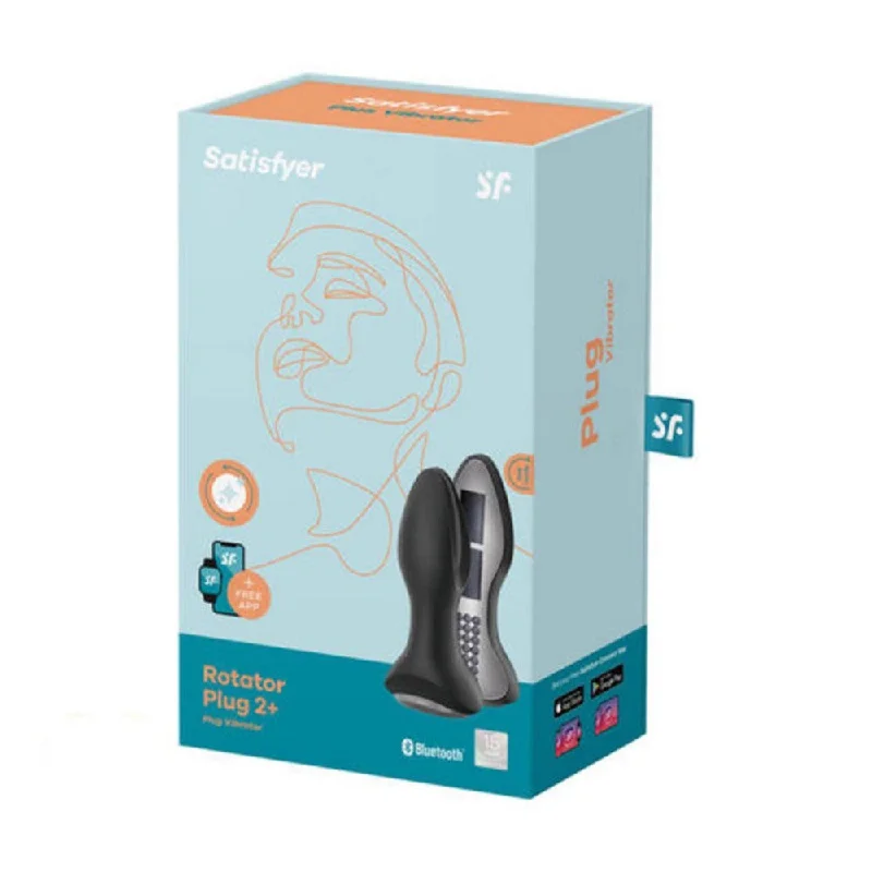 Anal toys with stretch fit-Satisfyer ''Rotator'' Plug 2+ Black