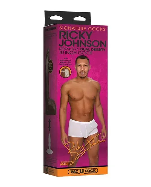 thin silicone smooth dildo-Ricky Johnson Dildo with Vac-U-Lock Suction Cup - 10" Realistic Dildo