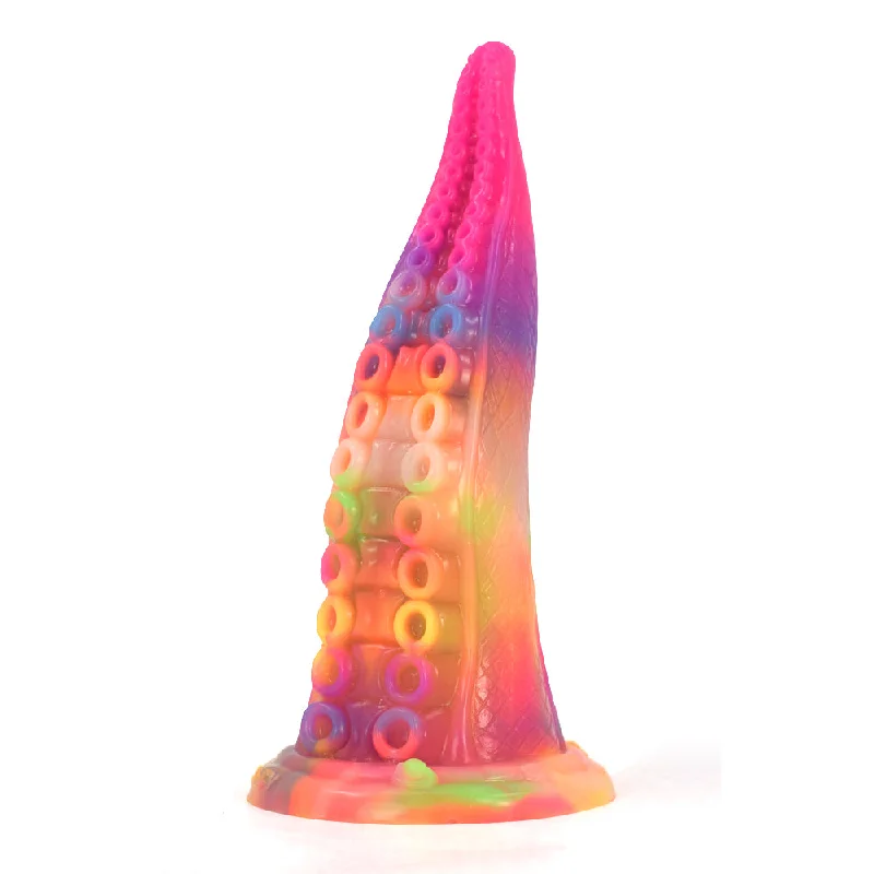 realistic silicone smooth dildo-YOCY Octopus Glow In The Dark Tentacle Dildo