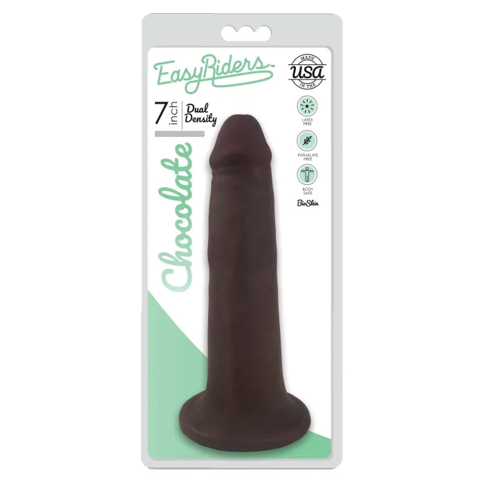 straight glass textured dildo-Easy Riders 7" Slim BioSkin Dong