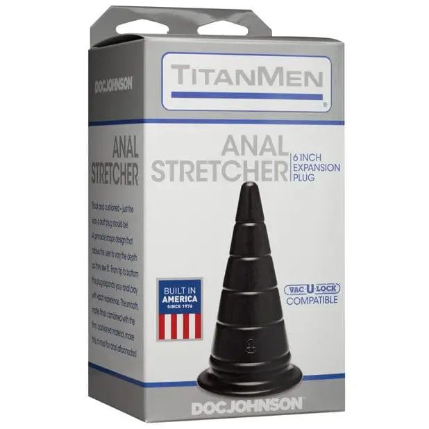 Anal toys for anal thrill-Titanmen 6" Anal Stretcher - Black