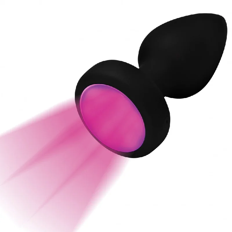 Anal toys with plush vibe-7X Light Up Rechargeable Anal Plug