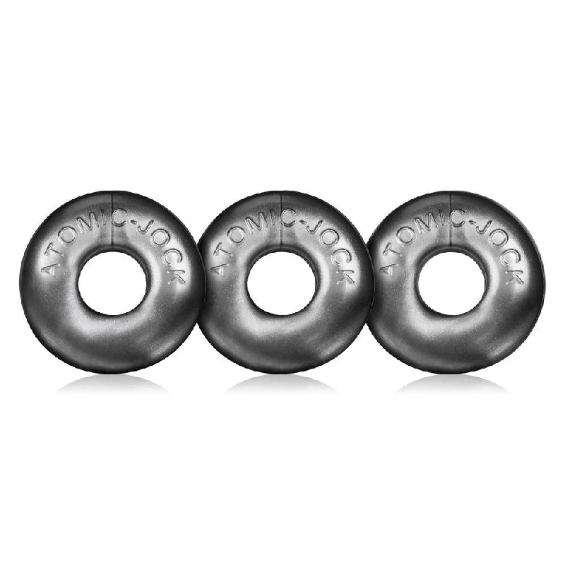 cock ring with cooling effect-Oxballs Ringer 3 Pack Silver Small