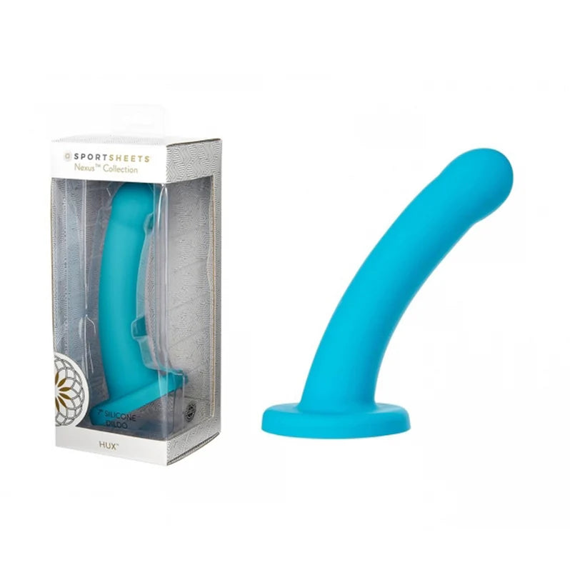 veined rubber fantasy dildo-Hux 7" Silicone Dildo