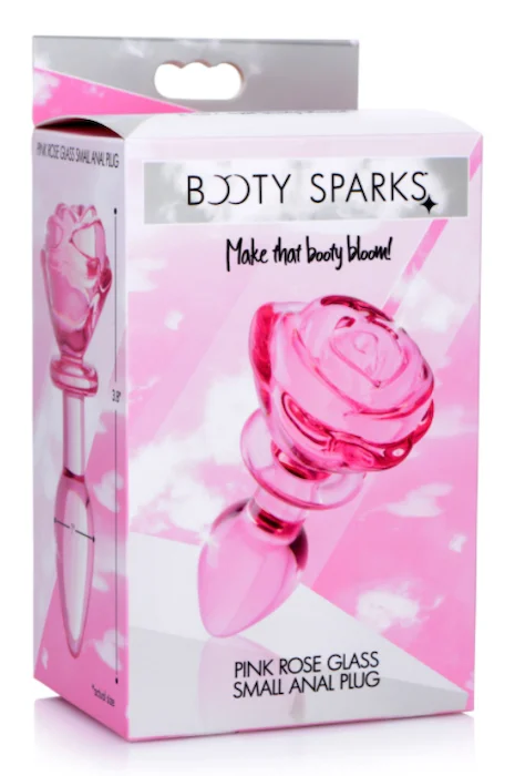 Anal toys for anal thrill-Booty Sparks ''Pink'' Rose Plug -Small