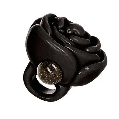 cock ring with raised dots-Coco Licious - Love Ring -  Black