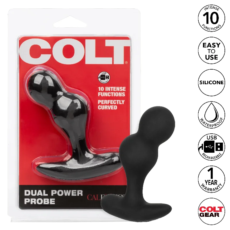 Anal toys with chill calm-Colt - Dual Power Probe Vibrating Anal Plug (Black)