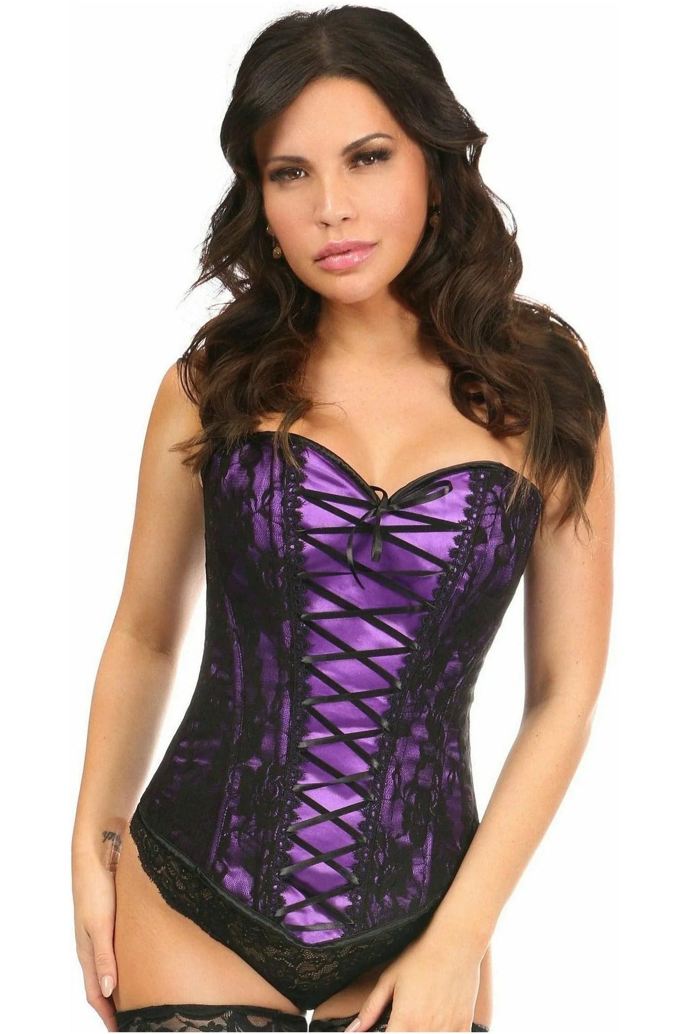 corset for witch wedding-Lavish Lace Detailed Satin Corset Queen