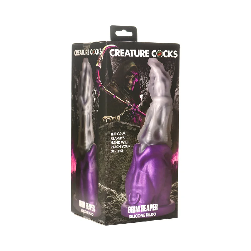 textured silicone pink dildo-Creature Cocks Grim Reaper Silicone Dildo