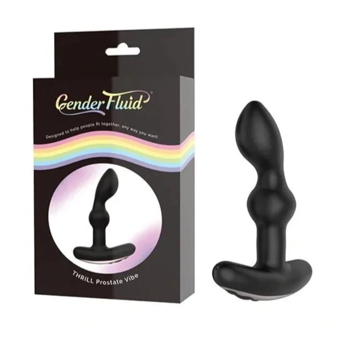 Anal toys with true joy-Gender Fluid ''Thrill'' Prostate Vibe -Black