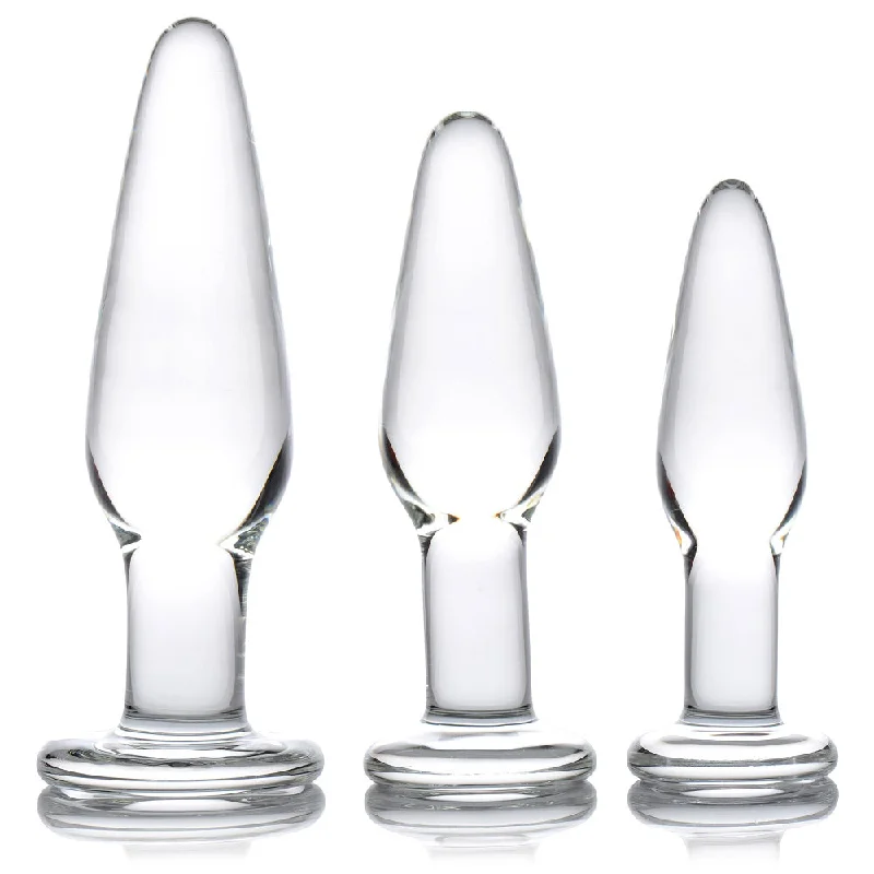 Anal toys for sexy games-3pc Dosha Glass Anal Plug Kit