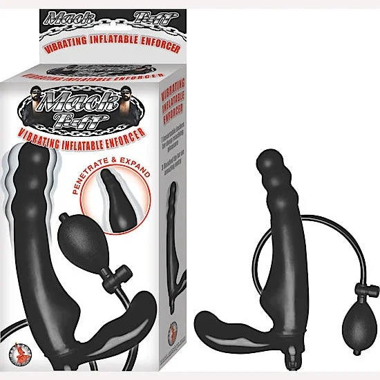 straight rubber red dildo-Mack Tuff Vibrating Inflatable Enforcer