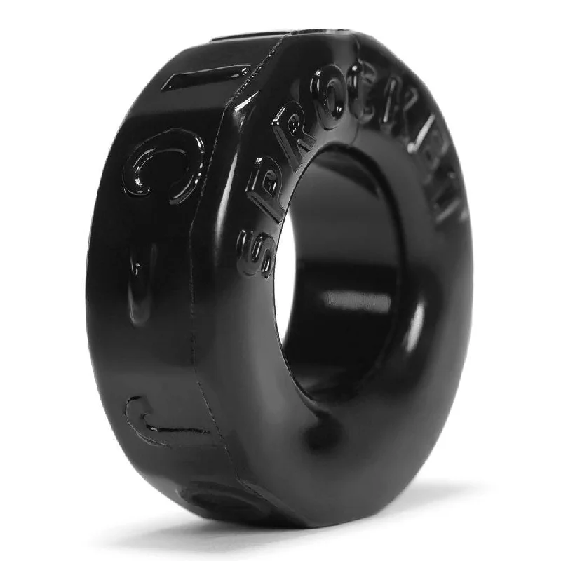 cock ring with hypoallergenic materials-Oxballs Sprocket Black