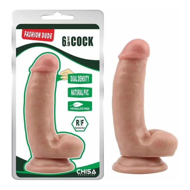 ribbed rubber thick dildo-Dildo - Fashion Dude - 6.9 Pouces