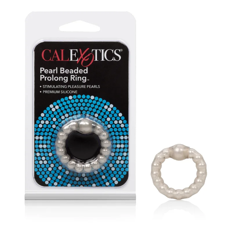 cock ring with raised play-Pearl Beade Prolong Rings - Smoke