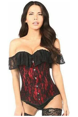 corset dress for rooftop party-Lavish Lace Overlay Corset