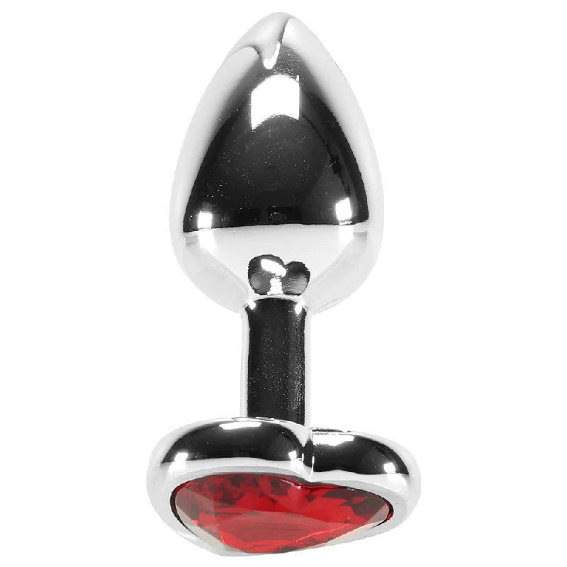 Anal toys for sly joy-Booty Sparks Red Heart Gem Anal Plug in Small