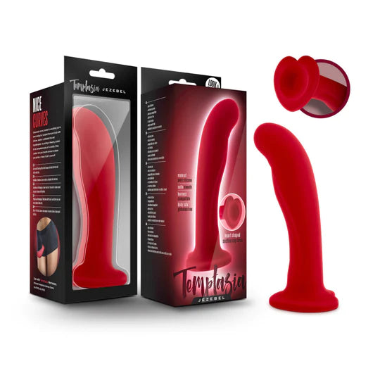 veined rubber straight dildo-Temptasia Jezebel Dildo by Blush Novelties