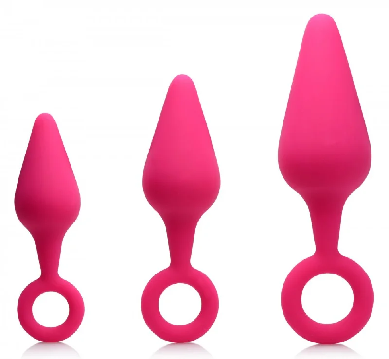 Anal toys for night vibes-Rump Ringers 3 Piece Silicone Anal Plug Set