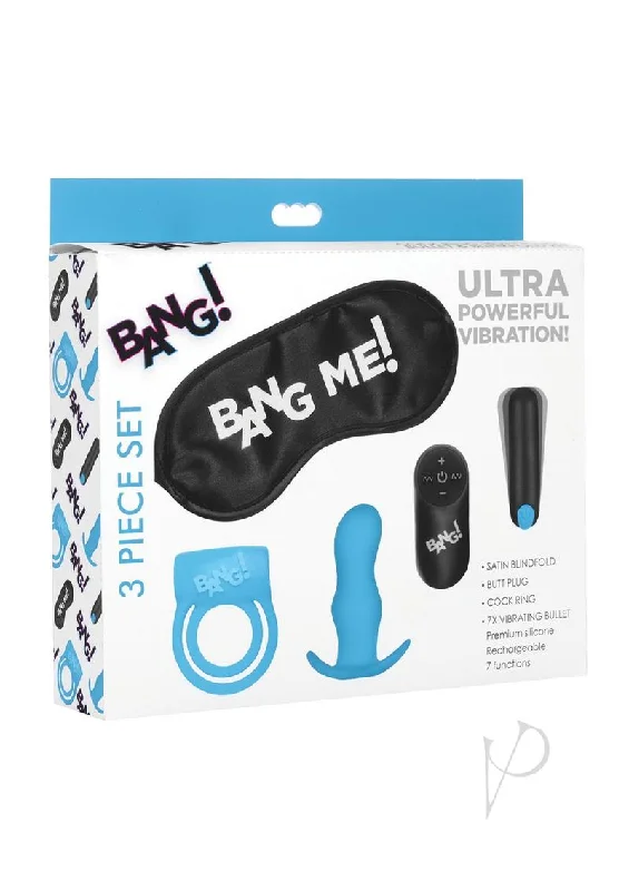 cock ring with slim vibes-Bang Duo Blast Kit - Blue