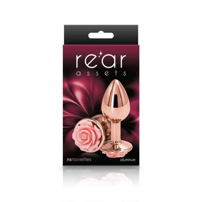 Anal toys with edgy vibe-Rear Assets ''Rose'' Small Pink/Rose Gold