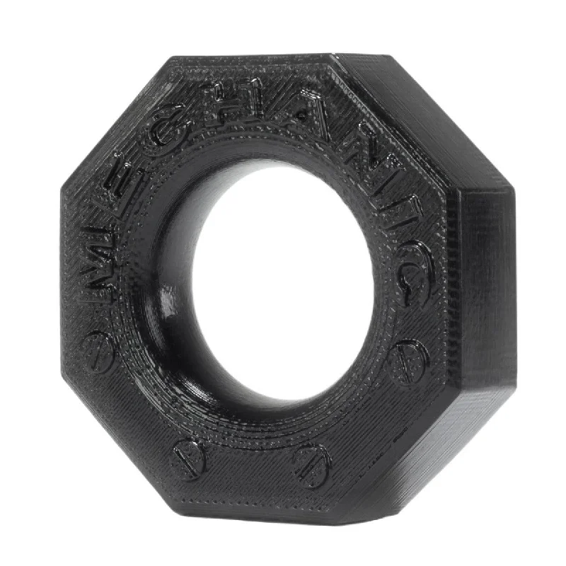 cock ring for reliable vibes-Prowler Red By Oxballs Mechanic Cock Ring Black