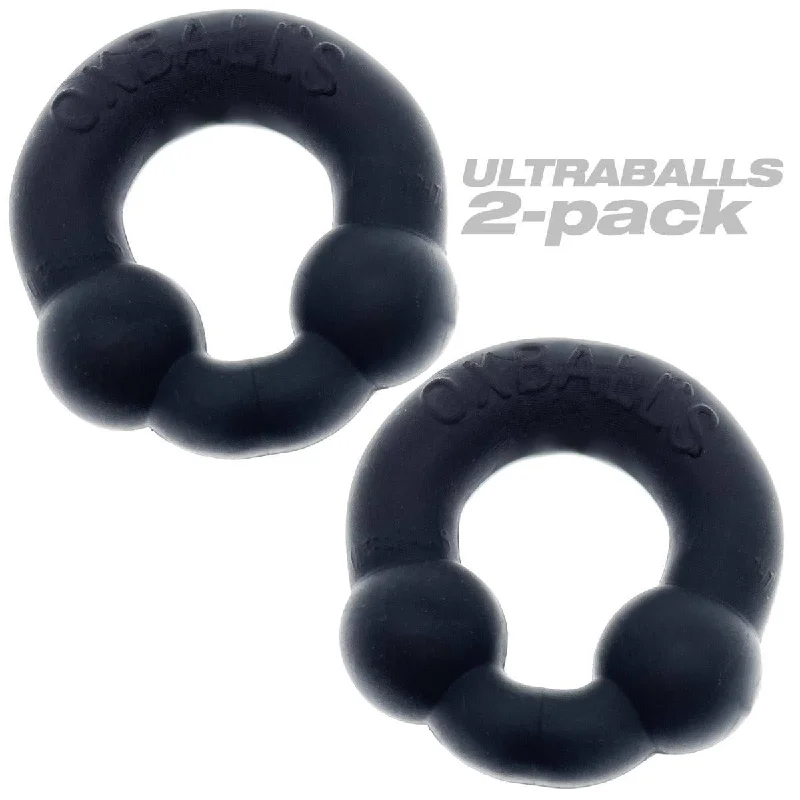 cock ring with slim vibes-Oxballs Ultraballs 2-Pack Cockring - Plus + Silicone Special Edition Night