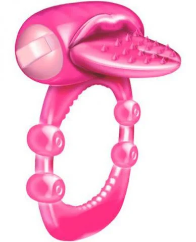 cock ring with eco play-X-treme Vibe Nubbie Tongue - Magenta