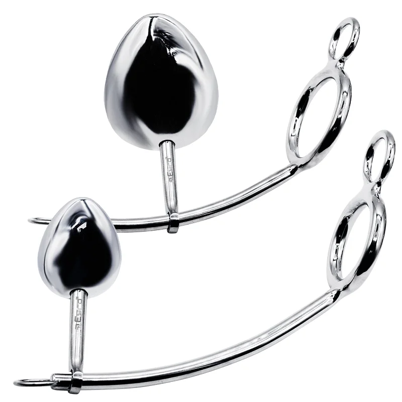 Anal toys for anal calm-LeLuv Eyro Stainless Steel Adjustable 32mm-64mm Cock Ring Tailgater w/ Optional 25mm-70mm Anal Egg Fitting - Choose Ring and Fitting Size