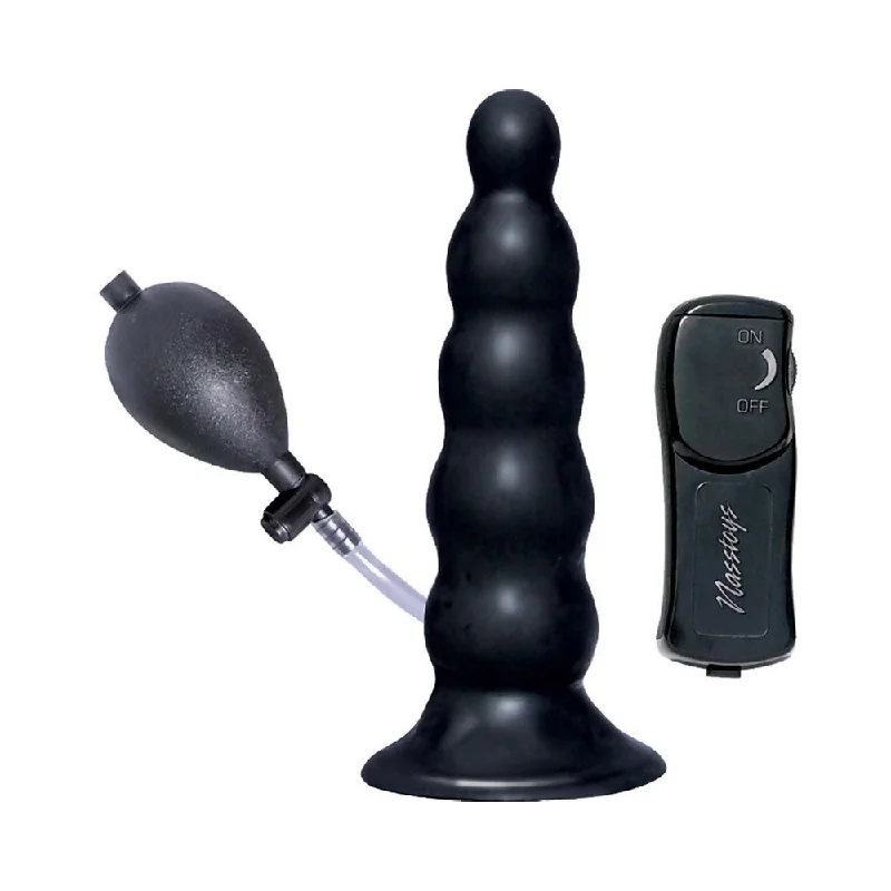 Anal toys for hush vibes-Ram Inflatable Vibrating Anal Expander Black