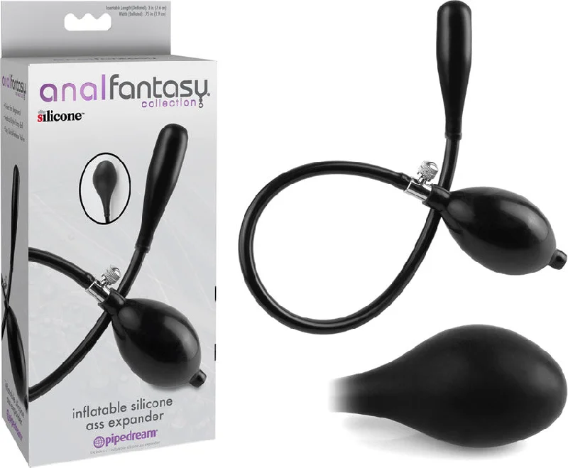 Anal toys with satin calm-Pipedream Anal Fantasy Collection Inflatable Silicone Ass Expander Black